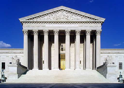 The West face of the United States Supreme Court building in Washington, D.C.