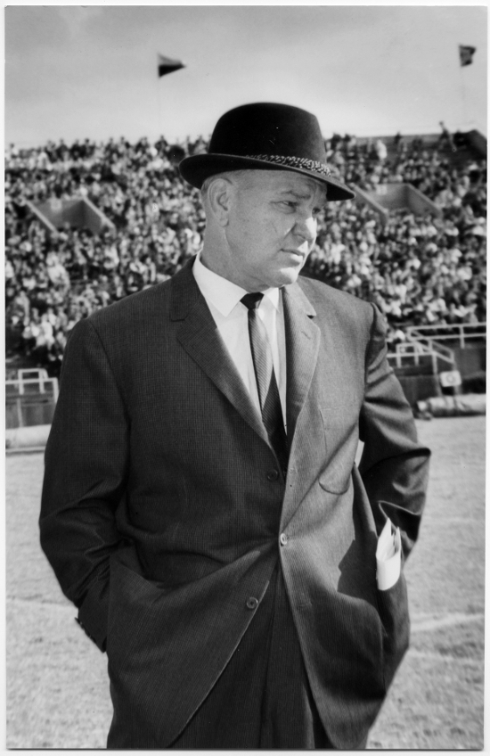 Photograph of University of Mississippi head football coach John Vaught.