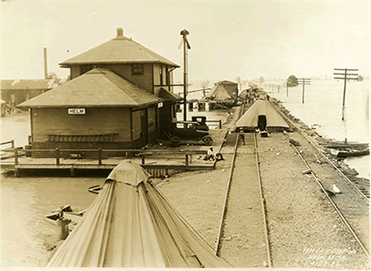 The Yazoo & Mississippi Valley Railroad Station in Helm