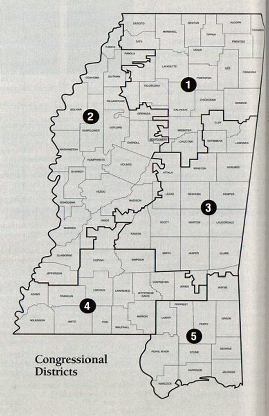1992 Mississippi Congressional Districts