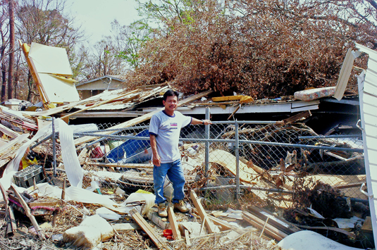 Hurricane Katrina destruction at Point Cadet